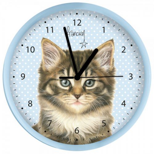 Wall Clock Forest Cat-kitten-0
