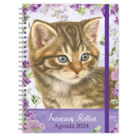 Franciens Katten Ringband bureau-agenda (HARDE KAFT) WANDA 2024