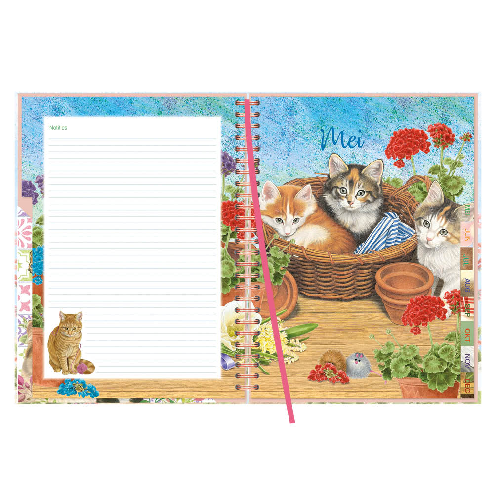 Franciens Katten Ringband bureau-agenda (HARDE KAFT) NACHO 2026