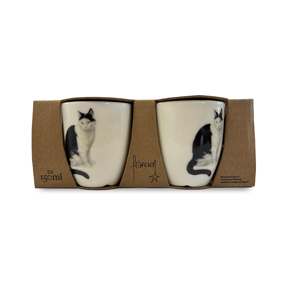 Franciens katten set koffiemokjes