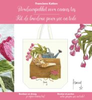 Franciens katten Borduurpakket voor canvas tas