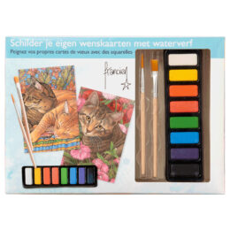 Franciens Katten aquarel kaarten maak set