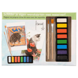 Franciens Katten aquarel kaarten maak set