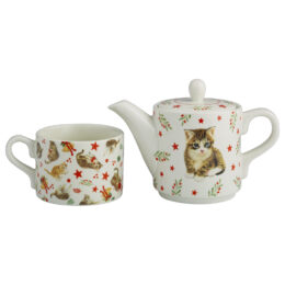 Franciens Katten 1 persoons theepot met kopje