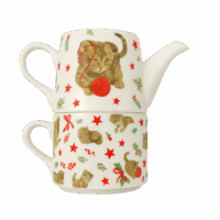 Franciens Katten 1 persoons theepot met kopje