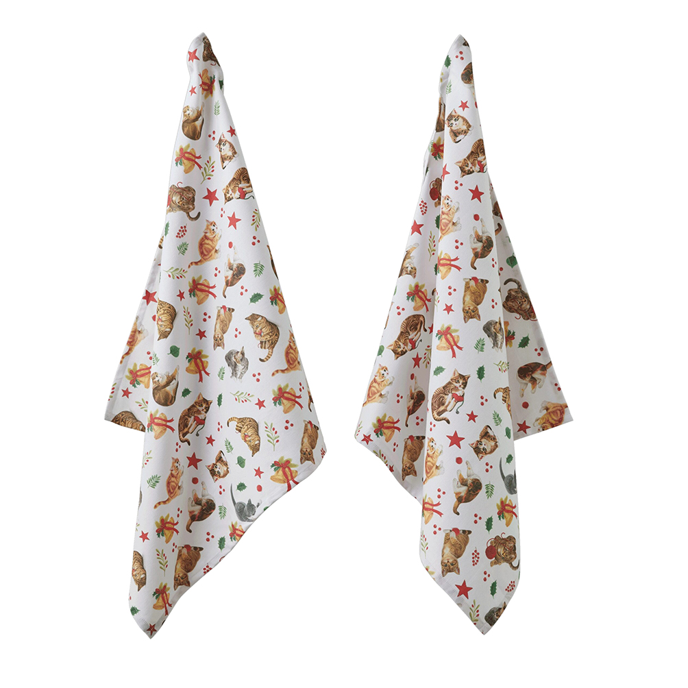 Francien Katten set theedoeken KERST