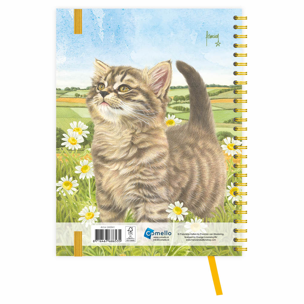 Franciens Katten RINGBAND bureau-agenda (harde kaft) MISCHA 2027 - formaat 17 x 23cm - Afbeelding 6