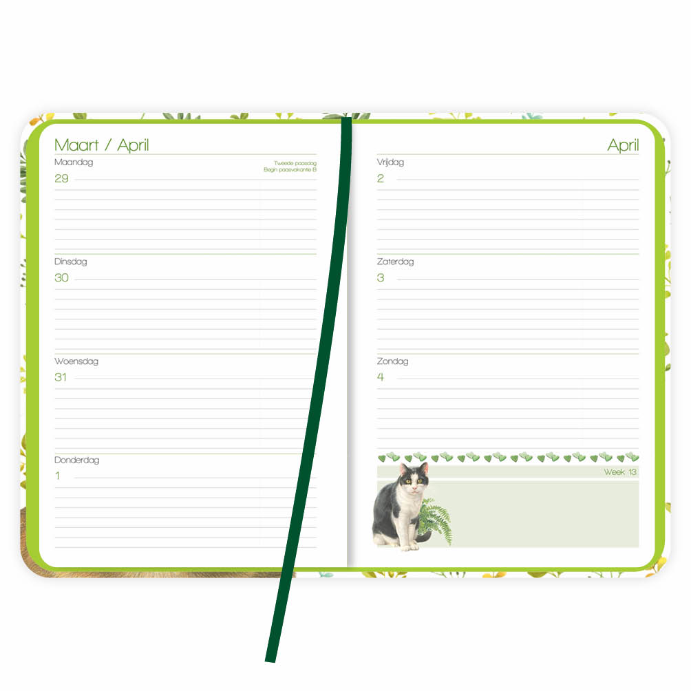 Franciens Katten Gebonden weekagenda LEA 2027 -13 x 18cm - Afbeelding 2