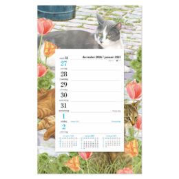 Franciens Katten Weeknotitiekalender op schild Katten in de tuin 2027