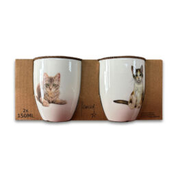 Franciens Katten Set van 2 koffiemokjes KATTENKRUID