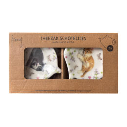 Franciens Katten set van 2 theezakschoteltjes